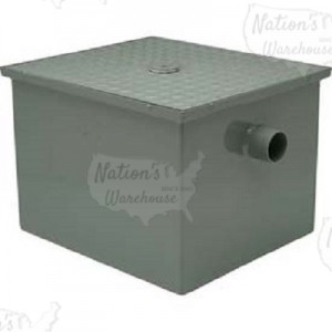 #40 Grease Trap, 20 PGM, 40 lbs, 3” no-hub inlet/outlet