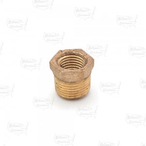 3/8" MPT x 1/4" FPT Brass Bushing, Lead-Free