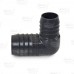 1-1/2" x 1-1/4" Barbed Insert 90° Reducing PVC Elbow, Sch 40, Gray