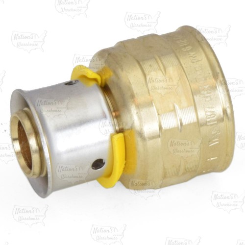 1/2" PEX Press x 1/2" Female Threaded Adapter, Lead-Free Bronze