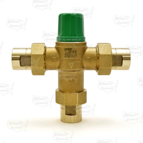 Taco 1/2” Union Threaded Mixing Valve (Lead-Free), 85F-175F