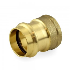 1" Press x Female Threaded Adapter, Lead-Free Brass