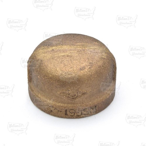 1" FPT Brass Cap, Lead-Free