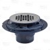 Round PVC Shower Pan Drain w/ Snap-in 19-Gauge St. Steel Strainer, 2" Hub x 3" Inside Fit (less test plug)