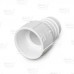 1-1/2" Barbed Insert x 1-1/2" Socket PVC Adapter, Sch 40, White