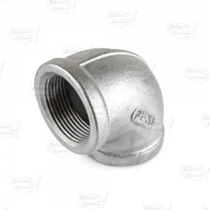 1-1/4" 304 Stainless Steel 90° Elbow, FNPT threaded