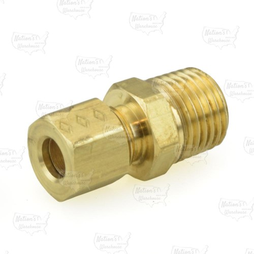 1/4" OD x 1/4" MIP Threaded Compression Adapter, Lead-Free