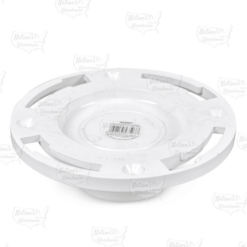 3" Inside Fit, Fast Set One-Piece PVC Closet Flange w/ Knockout Test Cap