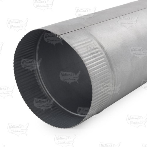 7" x 5 ft. Galvanized Snap-Lock Flue Pipe, 26 GA..