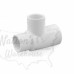 1" x 3/4" x 3/4" Barbed Insert PVC Reducing Tee, Sch 40, Gray