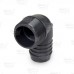 1-1/2" Barbed Insert x 1-1/2" Male NPT 90° PVC Elbow, Sch 40, Gray