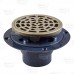 Round PVC Shower Tile/Pan Drain w/ Brushed Bronze Strainer, 2" Hub x 3" Inside Fit (less test plug)