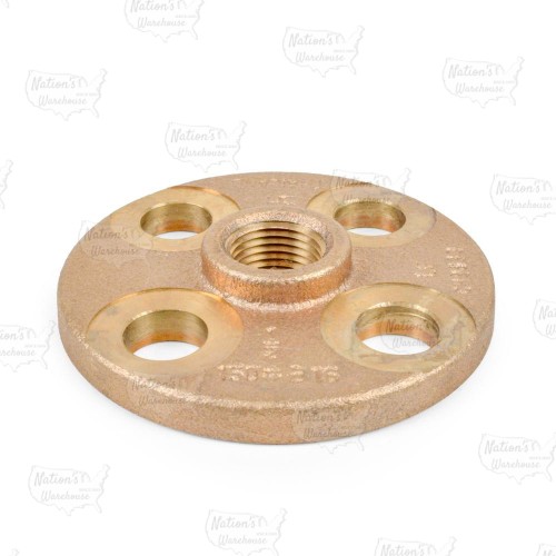 1/2" FPT Brass Floor Flange, Lead-Free