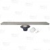 26" long, StreamLine Stainless Steel Linear Shower Pan Drain w/ Square Holes Strainer, 2" PVC Hub