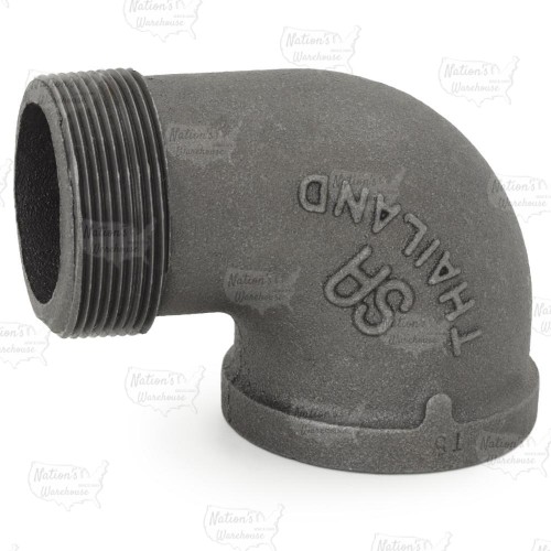 2" Black 90° Street Elbow (Imported)