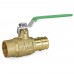 1" PEX Expansion x 1" Sweat Brass Ball Valve, Lead-Free