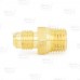 1/4" Flare x 1/4" Male NPT Threaded Brass Adapter