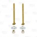 1/4" x 3-1/2" long Solid Brass Closet Bolts Kit