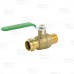 3/4" Press x 3/4" MPT Threaded Brass Ball Valve, Full Port, Lead-Free