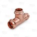 3/4" x 1/2" x 3/4" Press Copper Tee, Imported