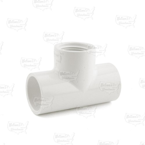 1" PVC (Sch. 40) Tee (Socket x Socket x FIPT)