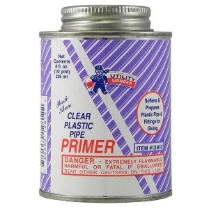 Clear PVC Primer, 8 oz (1/2 pint)