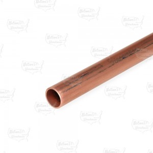 1/2" x 3ft Straight Copper Pipe, Type L