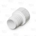 1-1/2" Barbed Insert x 1-1/2" Socket PVC Adapter, Sch 40, White