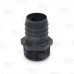 1-1/2" Barbed Insert x 1-1/2" Male NPT Threaded PVC Adapter, Sch 40, Gray