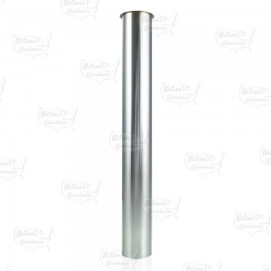 1-1/2" x 12", 17GA, Flanged Tailpiece, Chrome Plated Brass