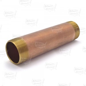 2" x 8" Brass Pipe Nipple