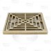 PVC Floor Drain w/ Square Nickel Bronze Strainer & Ring, 2" Hub x 3" Inside Fit