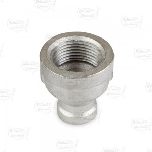 3/4" x 1/4" 304 Stainless Steel Reducing Coupling, FNPT threaded