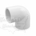 1-1/4" Barbed Insert x 1-1/4" Female NPT 90° PVC Elbow, Sch 40, Gray