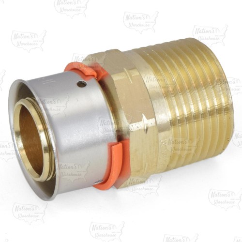 1" PEX Press x 1" Male Threaded Adapter, Lead-Free Bronze