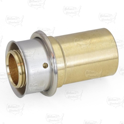 3/4" PEX Press x 3/4" Copper Fitting Adapter, Lead-Free Bronze