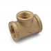 3/4" x 3/4" x 1/2" FPT Brass Tee, Lead-Free