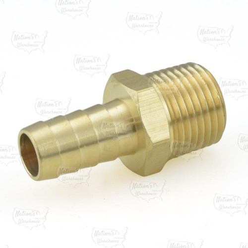 1/2” Hose Barb x 1/2” Male Threaded Brass Adapter