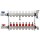 Rifeng SSM208 8-branch Radiant Heat Manifold, Stainless Steel, for PEX, 1/2" Adapters Incl.