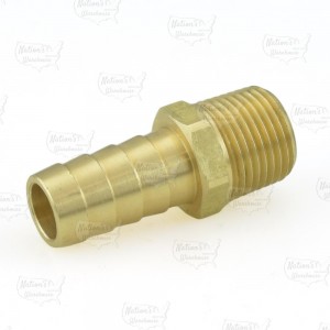 1/2” Hose Barb x 3/8” Male Threaded Brass Adapter