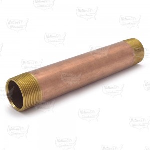 1-1/4" x 12" Brass Pipe Nipple