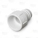 1-1/4" Barbed Insert x 1-1/4" Socket PVC Adapter, Sch 40, White