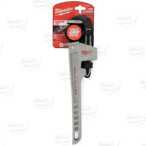 14" Aluminum Pipe Wrench, 2" Jaw Capacity