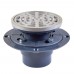 Round PVC Shower Tile/Pan Drain w/ Polished St. Steel Strainer, 2" Hub x 3" Inside Fit (less test plug)