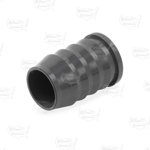 1" Barbed Insert PVC Plug, Sch 40, Gray