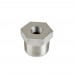 3/4" x 1/4" 304 Stainless Steel Hex Bushing, MNPT x FNPT threaded