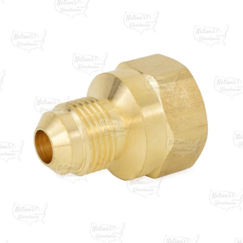 3/8" Flare x 1/2" Female NPT Threaded Brass Adapter