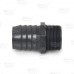 1-1/2" Barbed Insert x 1-1/4" Male NPT Threaded PVC Reducing Adapter, Sch 40, Gray