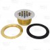 2" Hub, No-Calk (Slip-Fit) Brass Shower Base/Module Drain w/ Snap-in Strainer