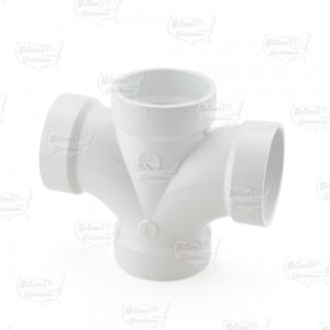 2" PVC DWV Double Sanitary Tee